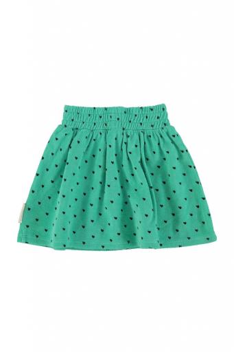 Piupiuchick,short skirt | green w/ black hearts allover [1]