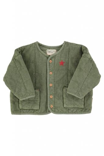 Piupiuchick,Paded jacket | washed green w/ "piupiuchick" print [0]