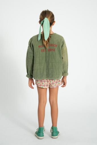 Piupiuchick,Paded jacket | washed green w/ "piupiuchick" print [3]