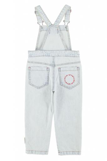 Piupiuchick,dungarees | washed light blue denim w/ "peace" print [1]