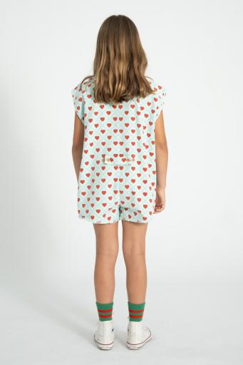 Piupiuchick,short sleeveless jumpsuit | light blue w/ red hearts allover [3]