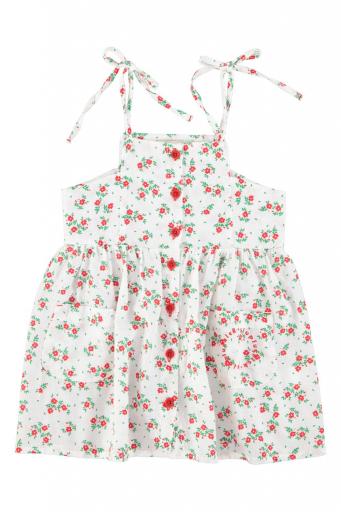 Piupiuchick,short dress | ecru w/ red flowers allover [1]