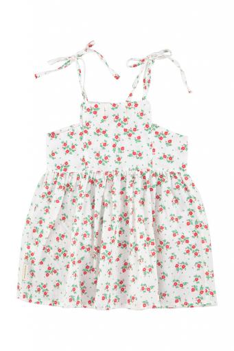 Piupiuchick,short dress | ecru w/ red flowers allover