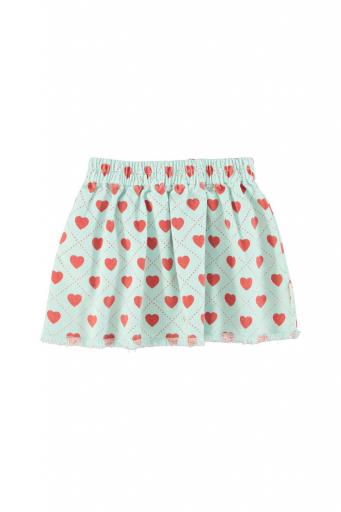 Piupiuchick,short skirt | light blue w/ red hearts allover [0]