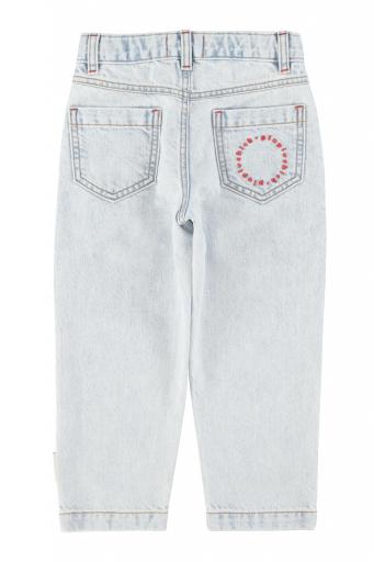 Piupiuchick,mom fit trousers | washed light blue denim [0]