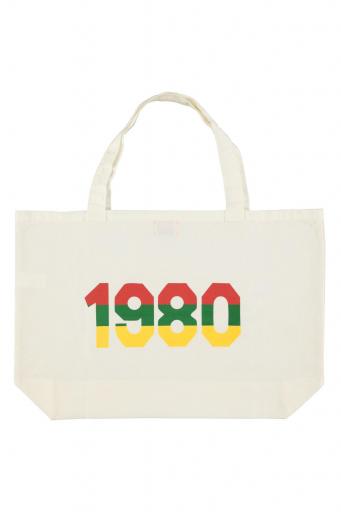 Sisters Department,XL bag | Ecru w/ "1980" print