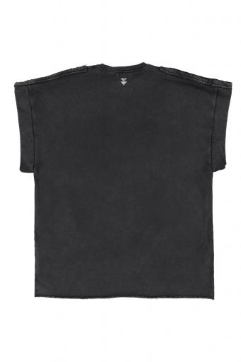 Sisters Department,Tshirt dress  | Washed black w/ "dance society" print [0]