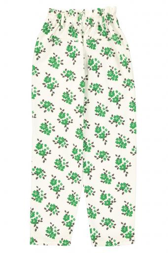 Sisters Department,Trousers |  Ecru w/ green flowers [1]