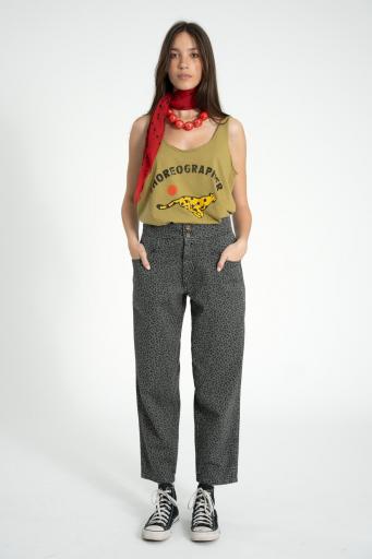 Sisters Department,Trousers | Grey w/ animal print [1]