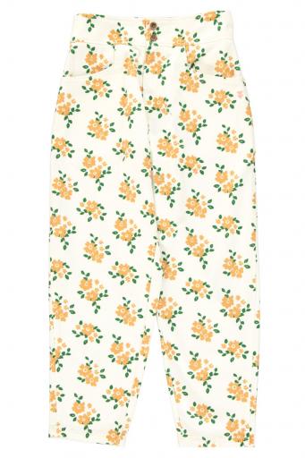 Sisters Department,Trousers | Ecru w/ mustard flowers