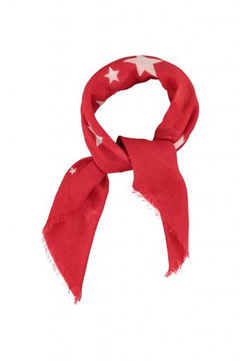 Sisters Department,Scarf | Red w/ ecru stars