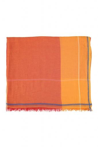 Sisters Department,XL Scarf | Orange w/ little blue triangles [1]