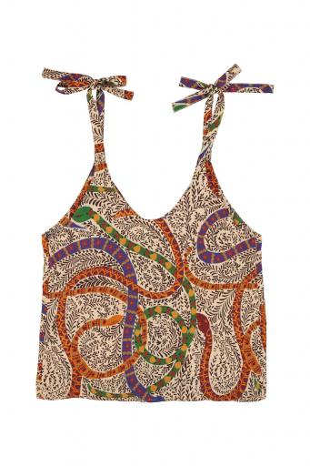 Sisters Department,Top w/ straps | Multicolor snakes
