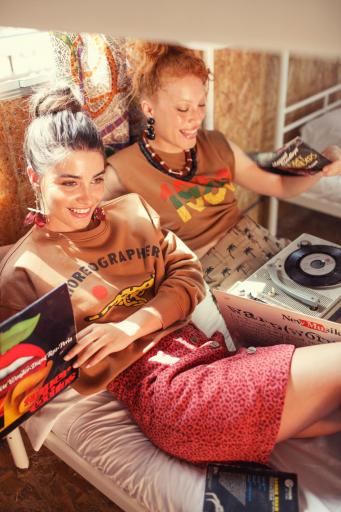 Sisters Department,Short skirt | Pink w/ animal print [2]