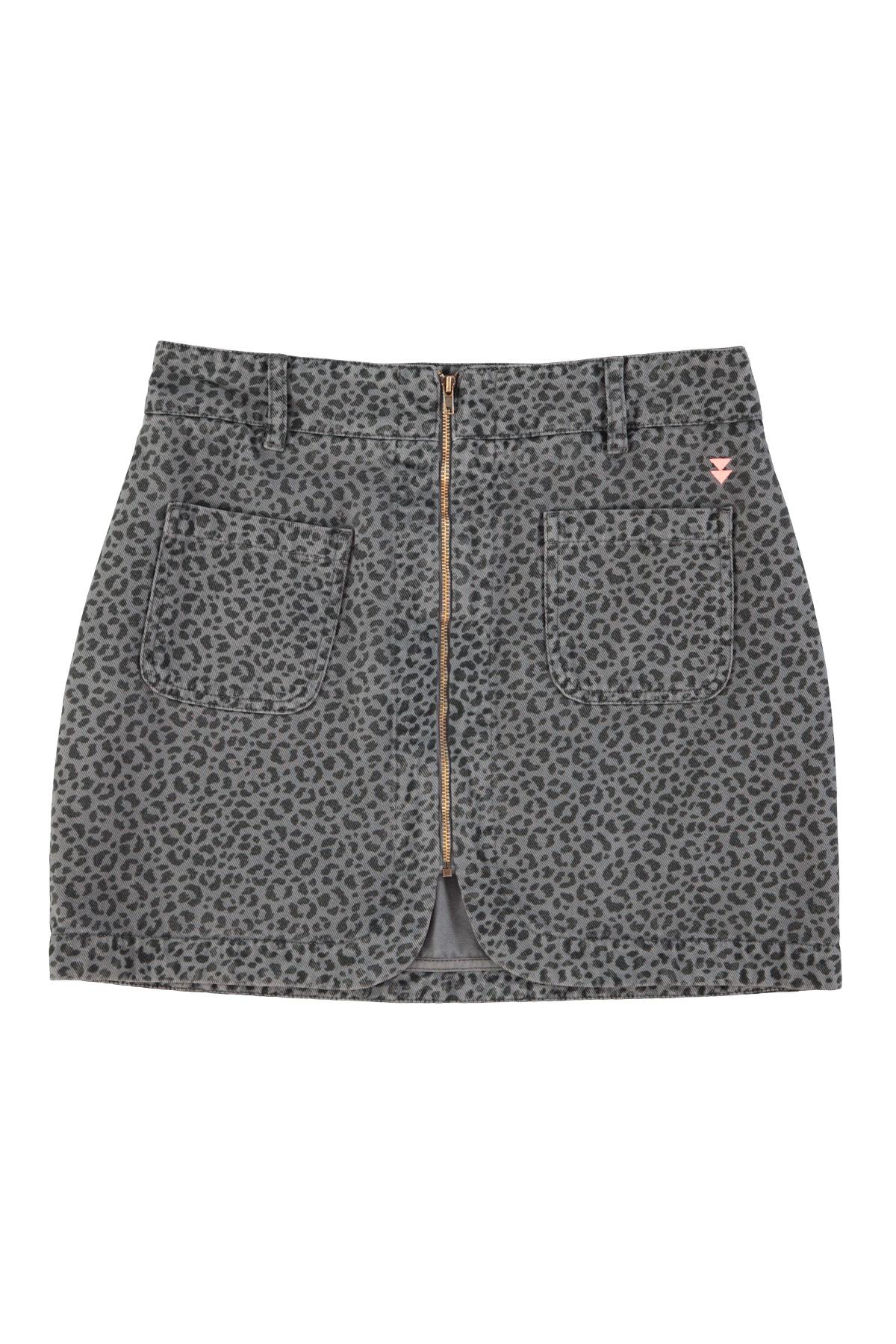 Sisters Department,Short skirt | Grey w/ animal print