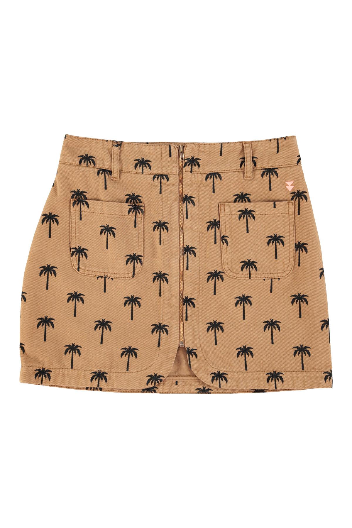Sisters Department,Short skirt | Brown w/ palm trees