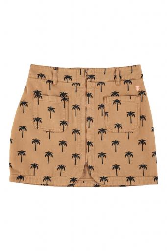 Sisters Department,Short skirt | Brown w/ palm trees