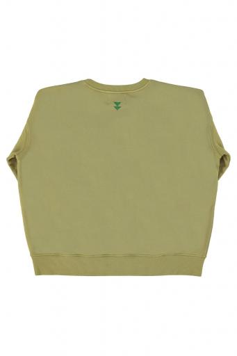 Sisters Department,Sweatshirt | Olive green w/ "dance club" print [1]