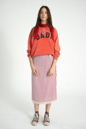 Sisters Department,Sweatshirt | Washed red w/  "baby" print [2]