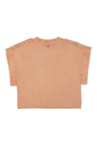 Sisters Department,Short sleeve sweatshirt | Washed terracotta w/ "silly dancer" print [1]