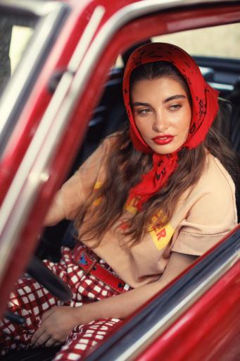 Sisters Department,Short sleeve sweatshirt | Washed terracotta w/ "silly dancer" print [3]