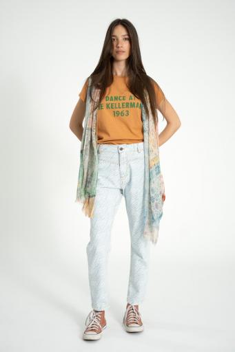 Sisters Department,"Short sleeve t-shirt | Terracotta w/ ""dance at the kellerman"" print" [1]