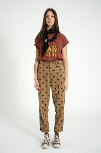 Sisters Department,Short sleeve t-shirt | Bordeaux w/ leopard print [2]