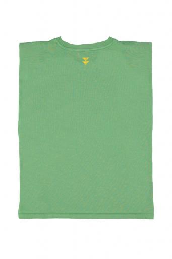 Sisters Department,Sleeveless t-shirt w/ shoulder pads | Green w/ leopard print [3]