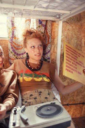 Sisters Department,"Sleeveless t-shirt w/ shoulder pads | Brown w/ ""1980"" print" [3]