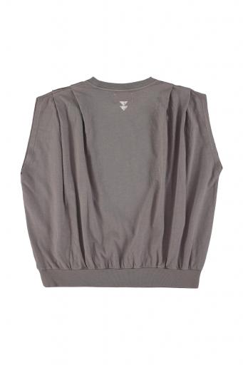 Sisters Department,"Fitted sleeveless t-shirt | Grey w/ ""sisters dept"" print" [1]