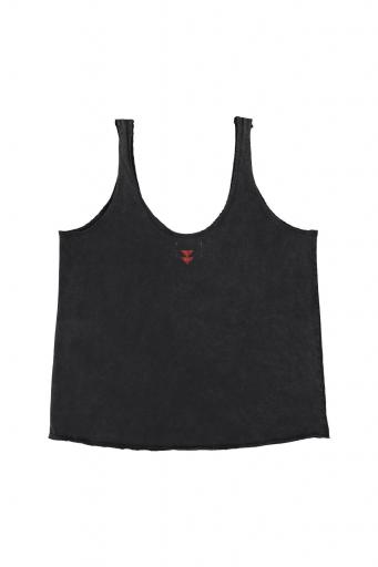 Sisters Department," Top w/ v-neck | Washed black w/ ""silly dancer"" print" [2]