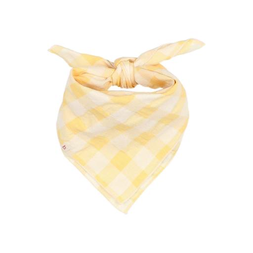 Búho Barcelona,Bandana cuadro amarillo 