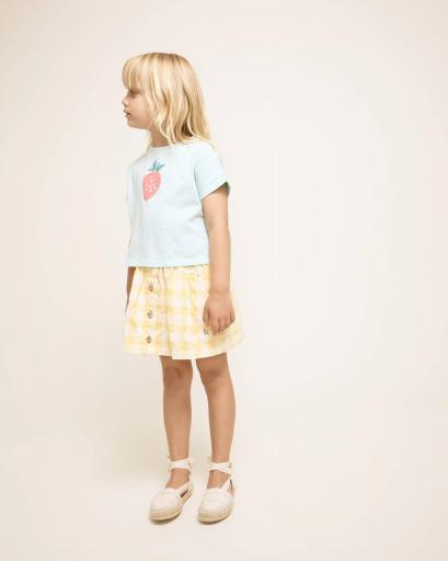 Búho Barcelona, Camiseta fresa color agua 