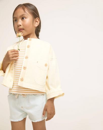 Búho Barcelona, Camiseta niña rayas amarilla  [3]