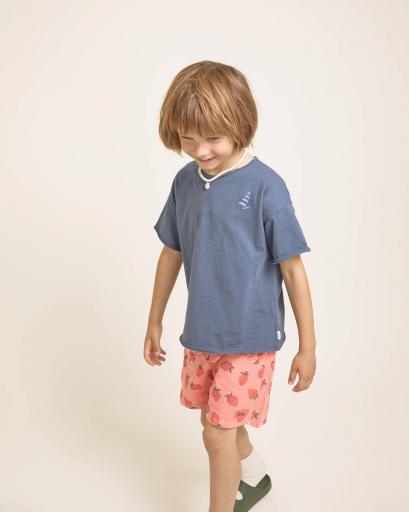 Búho Barcelona, Bañador niño fresas coral [1]