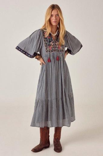 Maison Hotel,DRESS GINGHAM BLOOM AUGUSTA