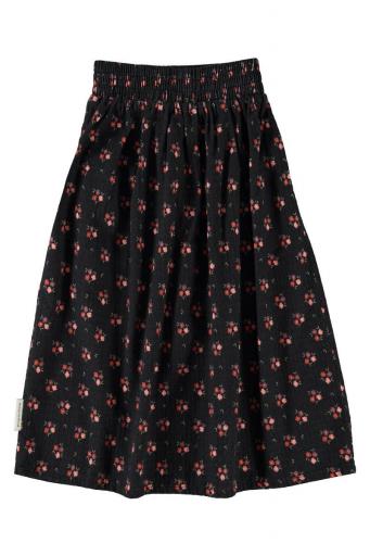 Piupiuchick,LONG SKIRT BLACK WITH FLOWERS   [2]