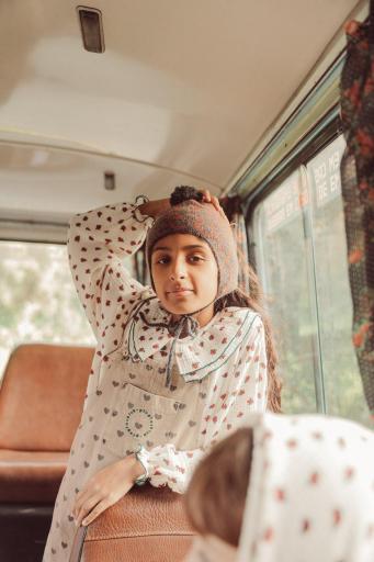 Piupiuchick,BLOUSE WITH DOUBLE COLLAR ECRU WITH LITTLE FLOWERS   [1]