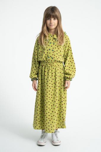 Piupiuchick,Blouse with Double Collar Pistachio Green with Little Flowers [2]