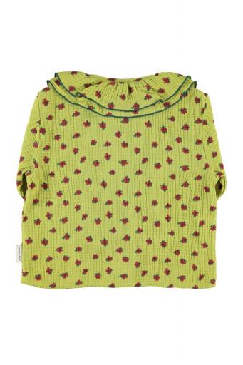 Piupiuchick,Blouse with Double Collar Pistachio Green with Little Flowers [1]