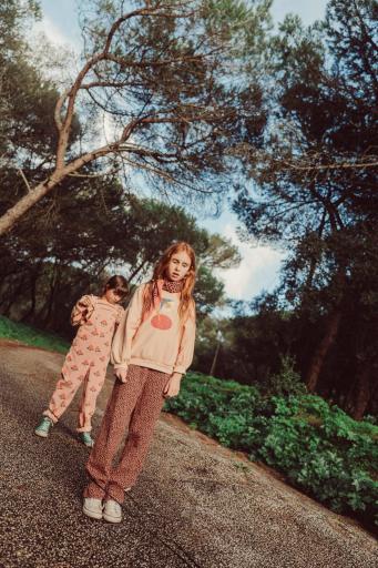 Piupiuchick,Trousers with Ruffles Pink with Animal Print [3]