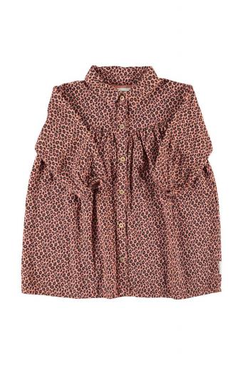 Piupiuchick,Short Dress Pink with Animal Print