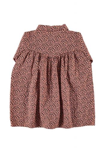 Piupiuchick,Short Dress Pink with Animal Print [2]