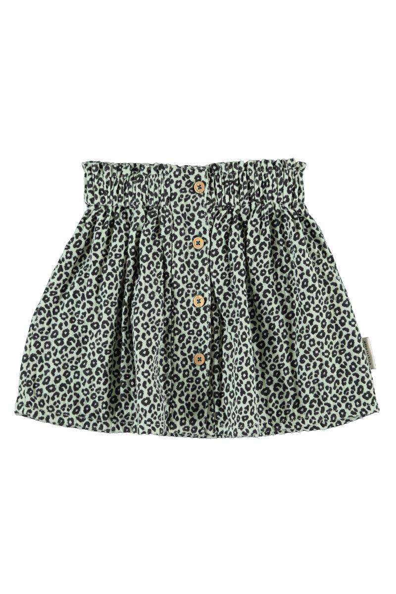Piupiuchick,Short Skirt Mint Green with Animal Print