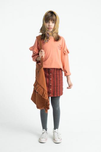 Piupiuchick,Short Skirt Bordeaux with Black Flowers [3]
