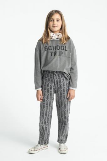 Piupiuchick,Trousers Grey with Black Flowers [3]