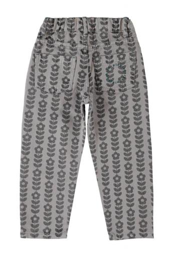 Piupiuchick,Trousers Grey with Black Flowers [1]