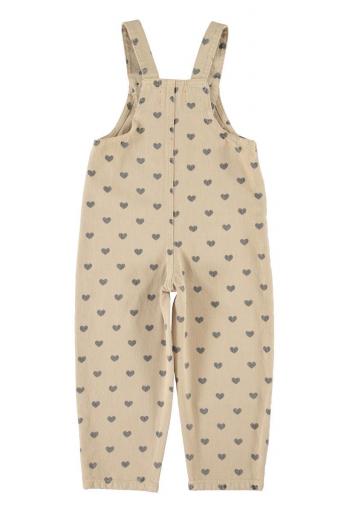 Piupiuchick,Dungarees Beige with Black Hearts [2]