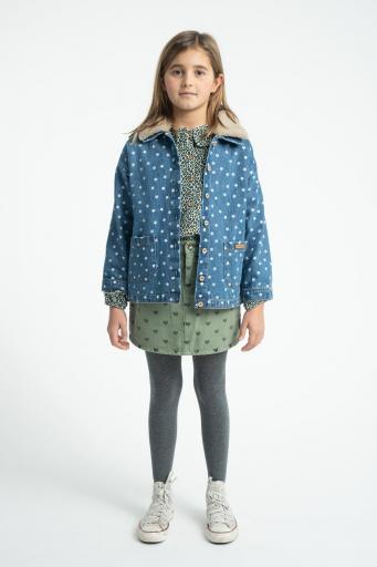 Piupiuchick,Short Skirt Olive Green with Black Hearts [1]
