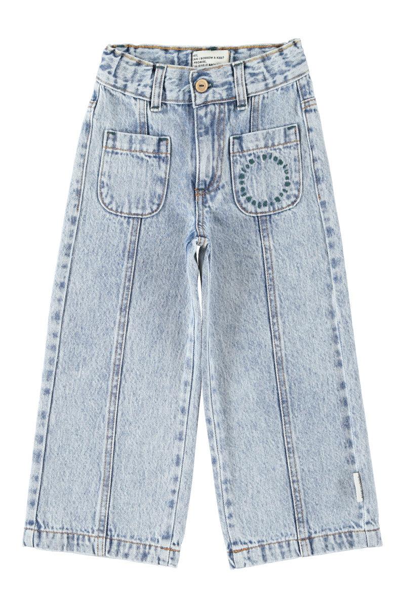 Piupiuchick,Trousers Fadded Light Blue Denim